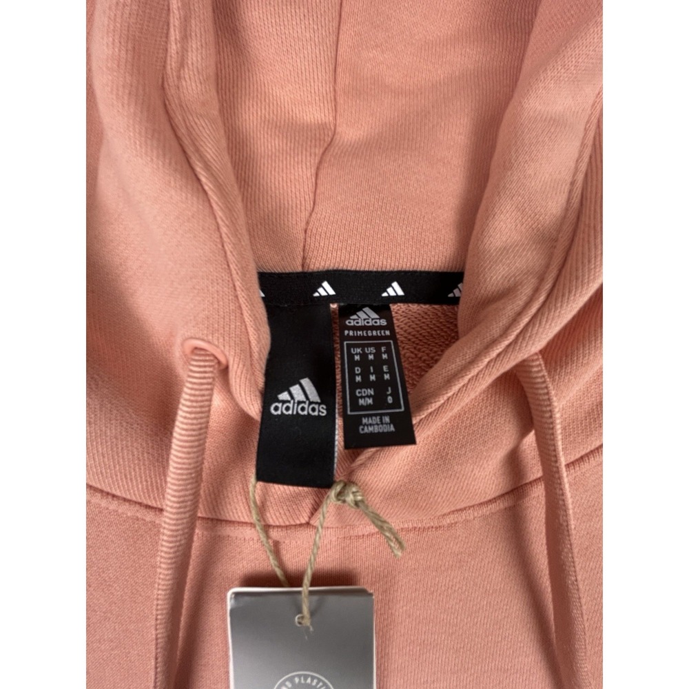 New adidas Mens Sportswear Future Icons 3-Stripes Hoodie Sz Medium Ambient Blush - Picture 4 of 9